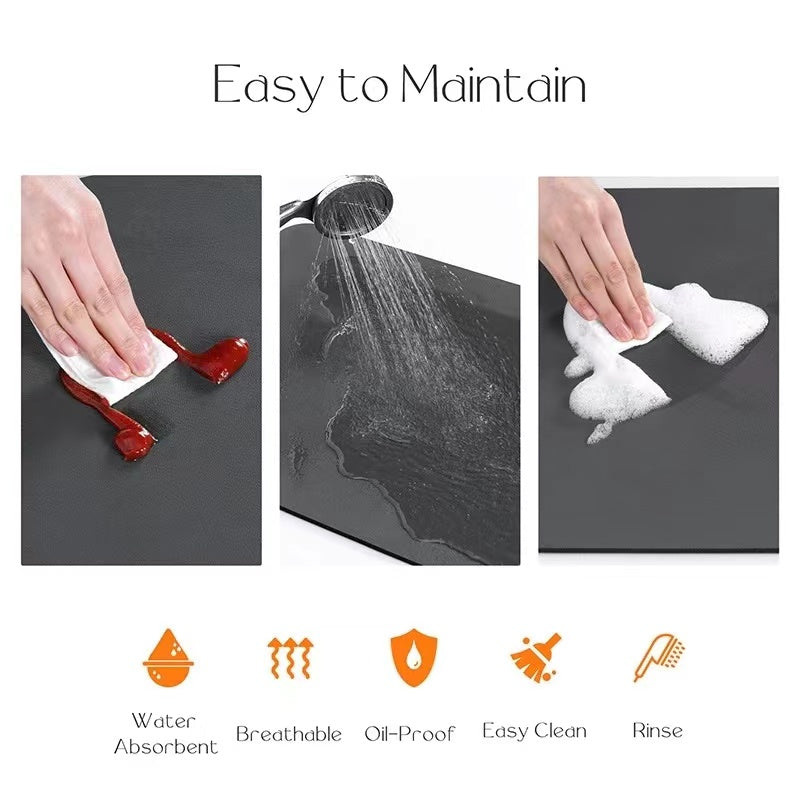 Coffee Machine Placemat Kitchen Water Absorbent Pad Diatomite Drying Dishes Drain Mat for Kitchen Sink Countertop Protector