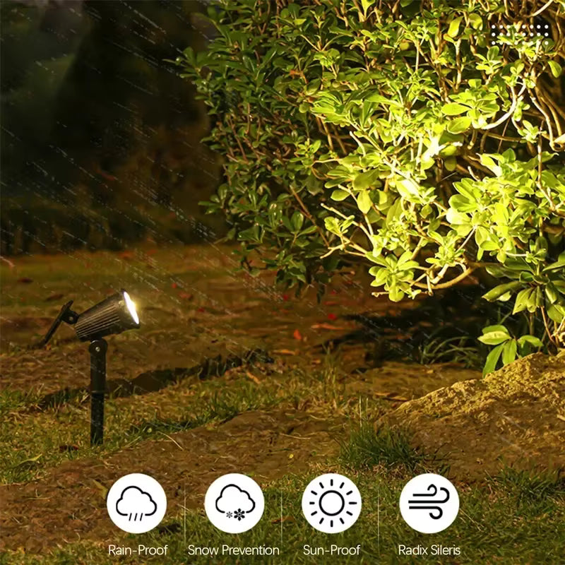 Warm Light Solar LED Landscape Spotlights – IP65 Waterproof Solar Powered Outdoor Lights for Garden, Lawn, Yard, & Walkway