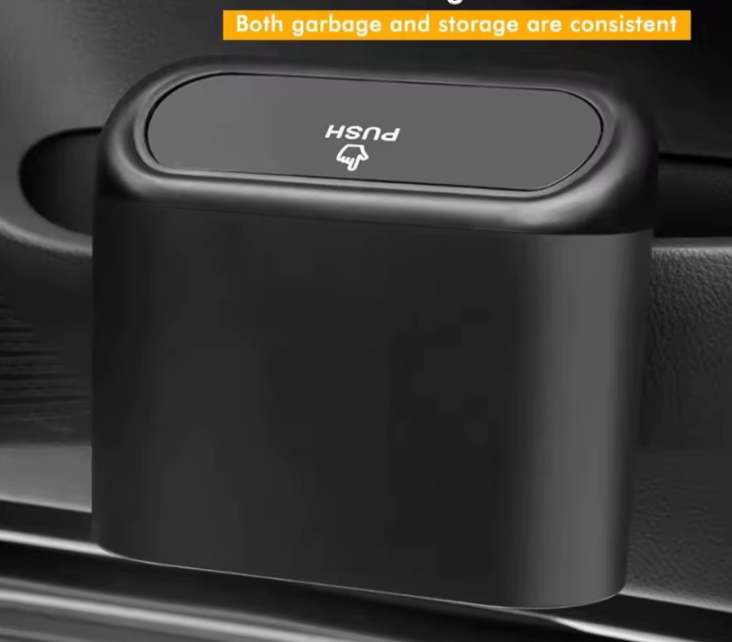 Mini Car Trash Can with Lid – Leakproof Portable Garbage Bin for Car, Office & Home, Compact Vehicle Storage Organizer