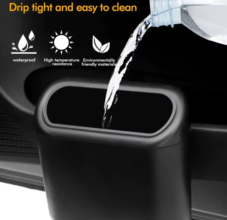 Mini Car Trash Can with Lid – Leakproof Portable Garbage Bin for Car, Office & Home, Compact Vehicle Storage Organizer