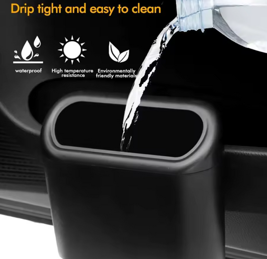 Mini Car Trash Can with Lid – Leakproof Portable Garbage Bin for Car, Office & Home, Compact Vehicle Storage Organizer