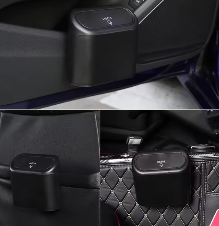Mini Car Trash Can with Lid – Leakproof Portable Garbage Bin for Car, Office & Home, Compact Vehicle Storage Organizer