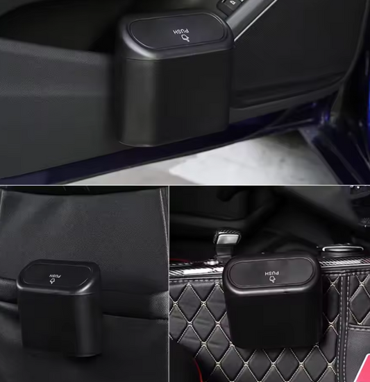 Mini Car Trash Can with Lid – Leakproof Portable Garbage Bin for Car, Office & Home, Compact Vehicle Storage Organizer