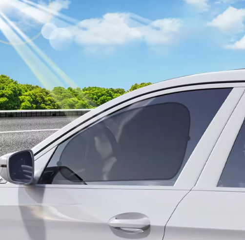2-Pack Car Window Sun Shades – Universal UV Protection Mesh Sunshade with Suction Cups for Front & Rear Side Windows