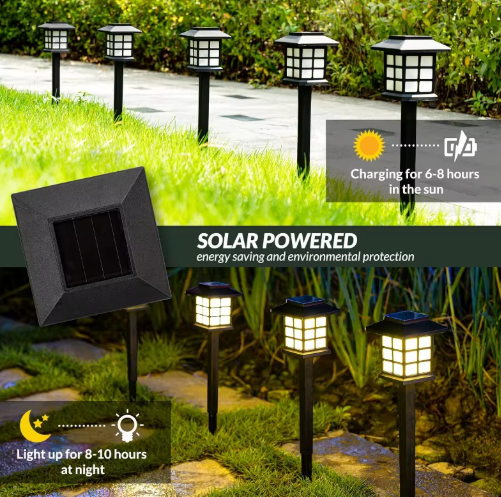 Solar Pathway Lights – Waterproof Warm White LED Garden Stake Lights for Outdoor Walkways, Yard, Patio, Lawn & Landscape Decor