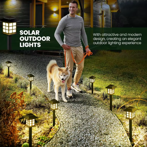 Solar Pathway Lights – Waterproof Warm White LED Garden Stake Lights for Outdoor Walkways, Yard, Patio, Lawn & Landscape Decor