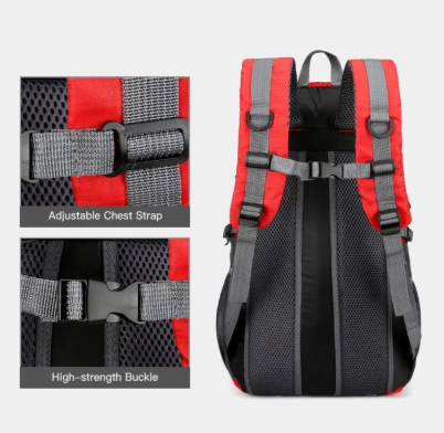 40L Waterproof Hiking Backpack – Lightweight Travel Daypack with Chest Strap, Rip-Stop Nylon Camping & Trekking Backpack for Men & Women