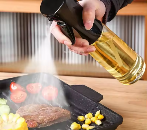 200ml Oil Sprayer Bottle – Refillable Olive Oil Spray for Cooking, BBQ, Air Fryer, Salad & Baking | Fine Mist Kitchen Oil Dispenser