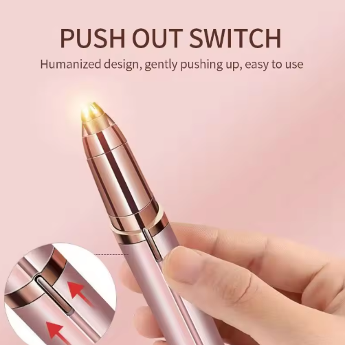 Electric Eyebrow Trimmer for Women – USB Rechargeable Precision Eyebrow Shaper & Facial Hair Remover Pen, Painless Portable Eyebrow Razor