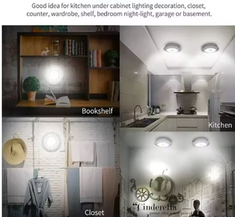 Dimmable Wireless LED Under Cabinet Light with Remote Control | Battery Operated Closet, Wardrobe, Kitchen & Bathroom Night Light (1-Pack / 3-Pack)