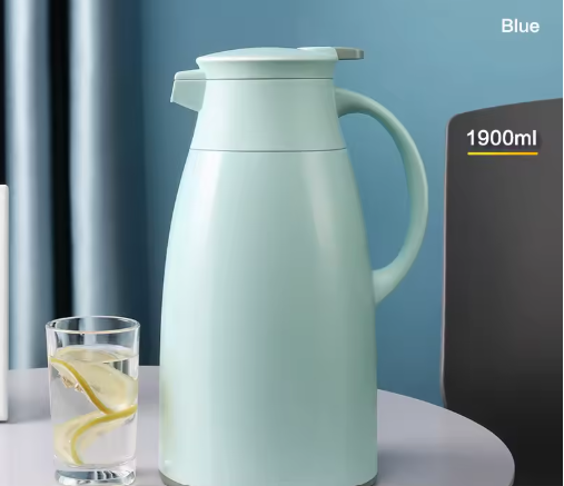 1.6L Vacuum Insulated Thermal Carafe – Glass Liner Coffee & Tea Jug, Large Capacity Hot & Cold Beverage Flask for Home, Office & Hotel