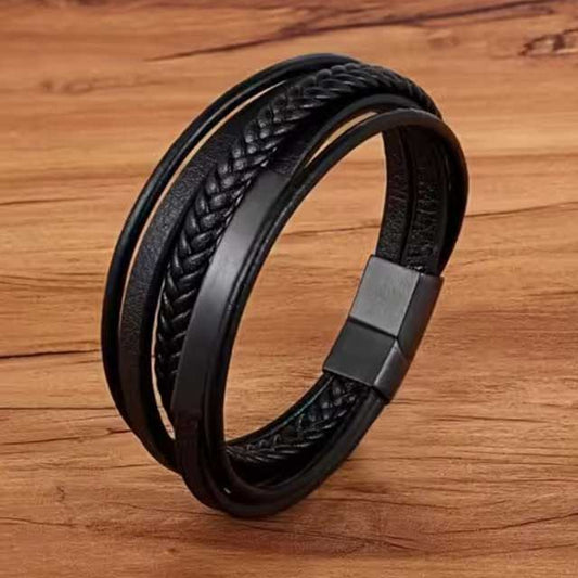 Simple Men’s Leather Bracelet – Stylish & Durable Fashion Accessory