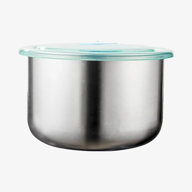 Stainless Steel Preservation Bowl with Lid – Durable, Airtight Food Storage Container for Freshness and Easy Organization