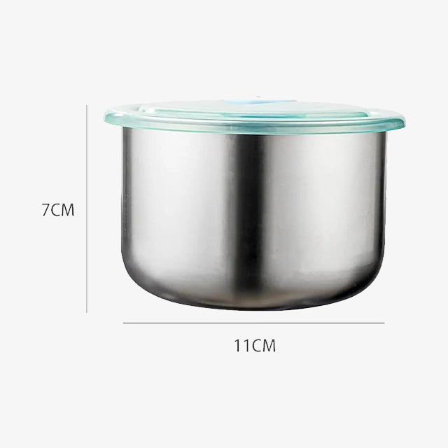 Stainless Steel Preservation Bowl with Lid – Durable, Airtight Food Storage Container for Freshness and Easy Organization