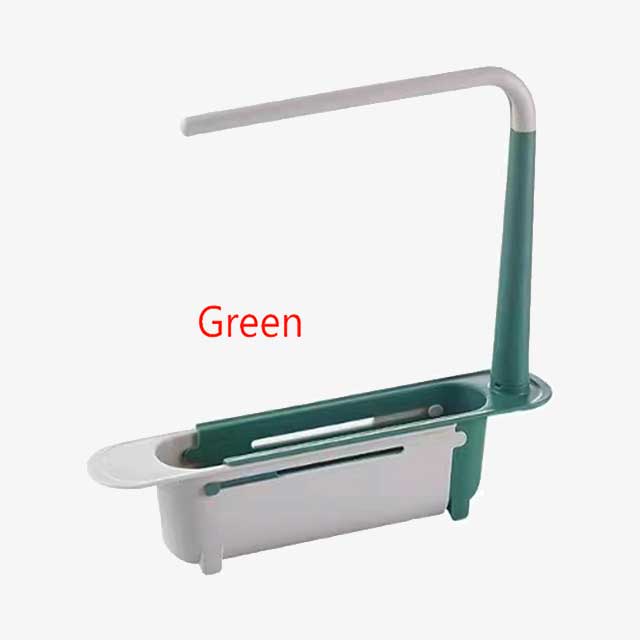 Telescopic Sink Shelf Kitchen Organizer – Adjustable Space-Saving Storage Rack for Countertop