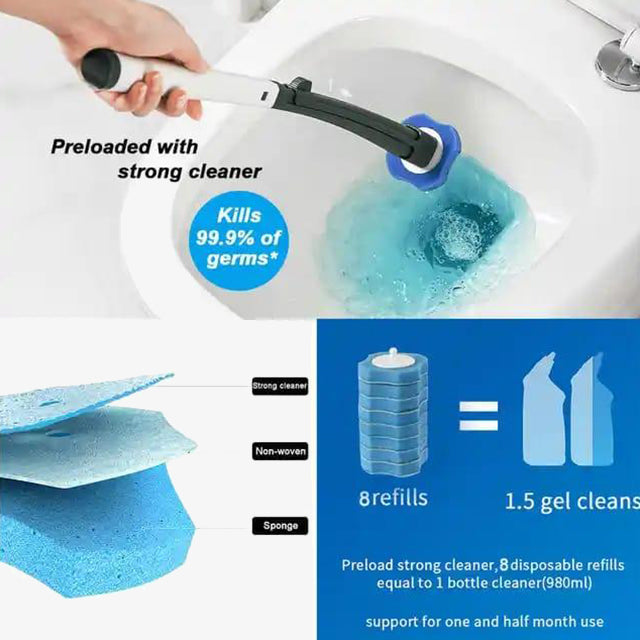 Toilet Deep Cleaning Tall Brush – Long Handle, Heavy-Duty Bathroom Cleaner for Stubborn Stains & Germs
