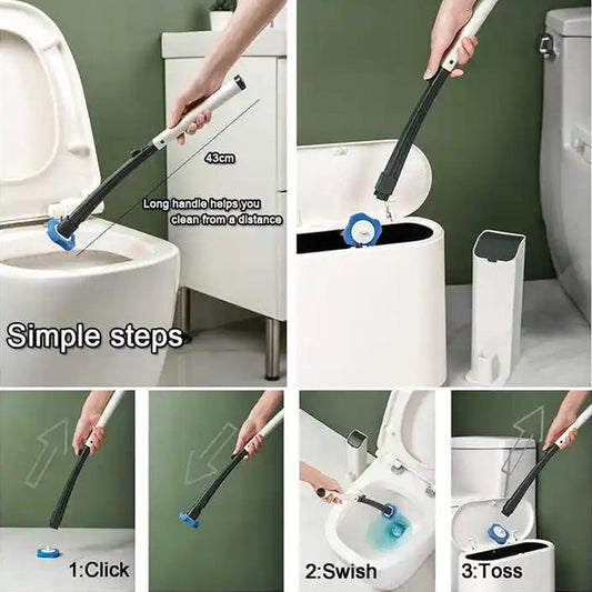 Toilet Deep Cleaning Tall Brush – Long Handle, Heavy-Duty Bathroom Cleaner for Stubborn Stains & Germs