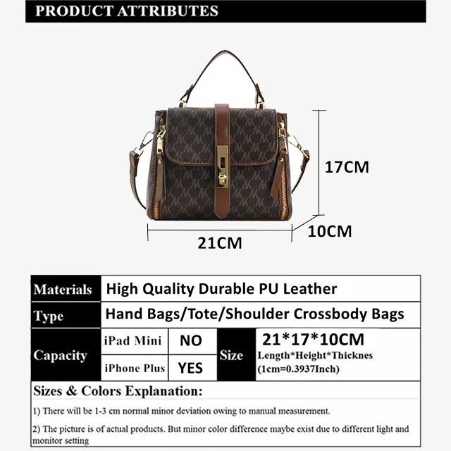 Top Quality PU Leather Shoulder & Handbag for Women – Stylish and Durable Designer Purse