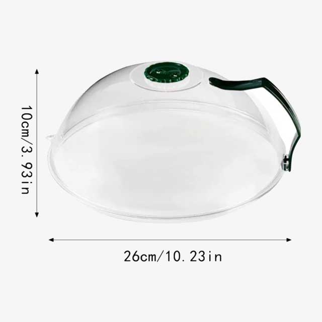 Transparent Microwave Plate Cover Guard Lid with Handle – Food Splash Protection, BPA-Free, Dishwasher Safe