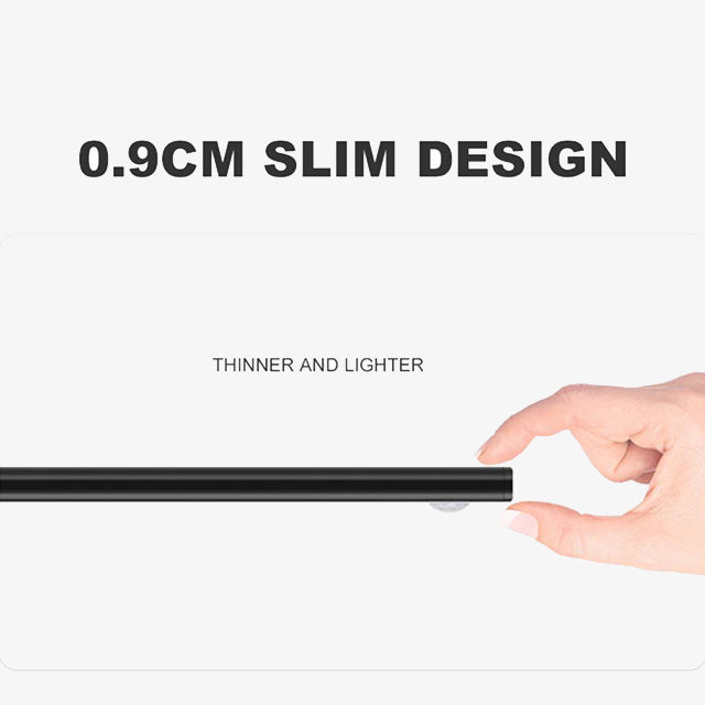 60/80/100CM Ultra Thin Nightlight Lamp – PIR Motion Sensor LED Cabinet Lighting, USB Rechargeable for Kitchen & Cabinets