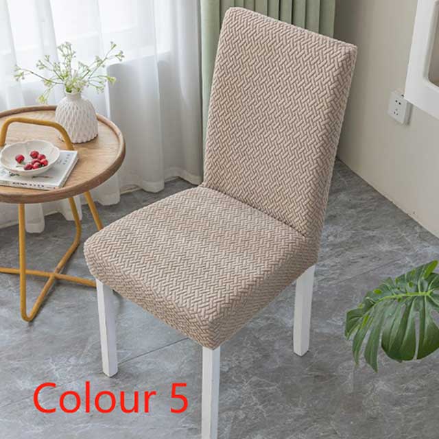 غطاء كرسي مطاطي عالمي - قابل للتمدد ليناسب كراسي غرفة الطعام والمعيشة، واقي مقعد منزلي متين وكبير الحجم