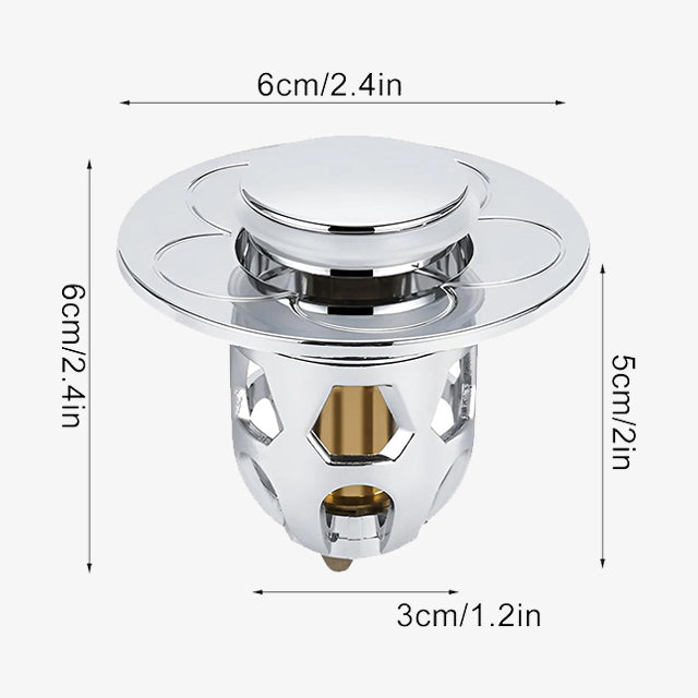 Universal Sink Press Type Drain Plug – Durable, Easy-to-Use Drain Stopper for Kitchen & Bathroom Sinks