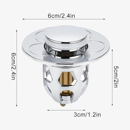 Universal Sink Press Type Drain Plug – Durable, Easy-to-Use Drain Stopper for Kitchen & Bathroom Sinks