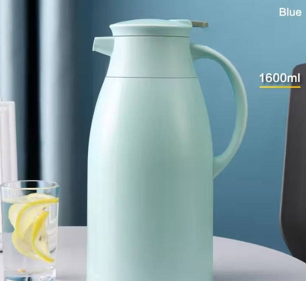 1.6L Vacuum Insulated Thermal Carafe – Glass Liner Coffee & Tea Jug, Large Capacity Hot & Cold Beverage Flask for Home, Office & Hotel