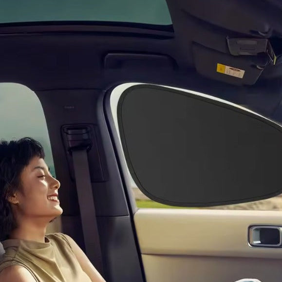 Universal Car Side Window Sunshade – Static Cling Mesh Sun Blocker, Foldable UV Protection Heat Shield for Side Windows