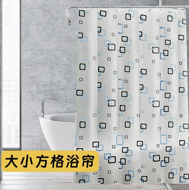180 × 200 cm Waterproof PEVA Shower Curtain – Mildew-Proof Bathroom Curtain, Quick-Drying Bath Curtain