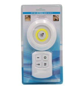Dimmable Wireless LED Under Cabinet Light with Remote Control | Battery Operated Closet, Wardrobe, Kitchen & Bathroom Night Light (1-Pack / 3-Pack)