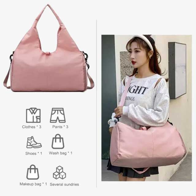 Women Gym Bag with Shoe Compartment – Stylish, Spacious Workout Tote for Gym, Sports & Travel