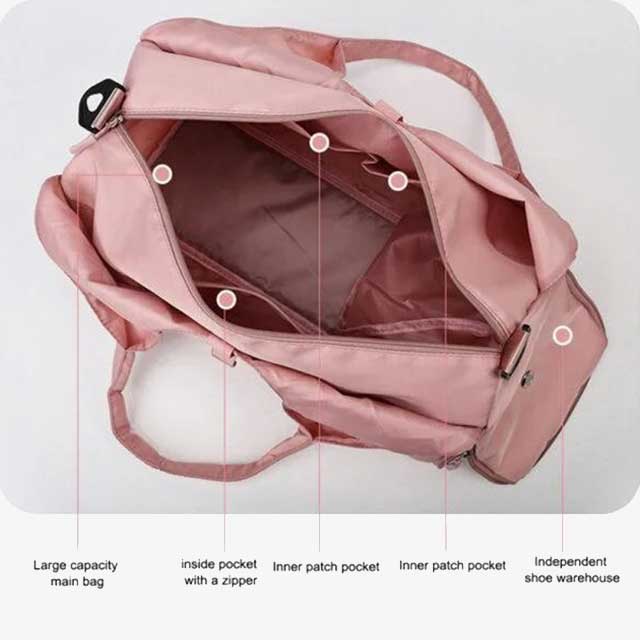 Women Gym Bag with Shoe Compartment – Stylish, Spacious Workout Tote for Gym, Sports & Travel