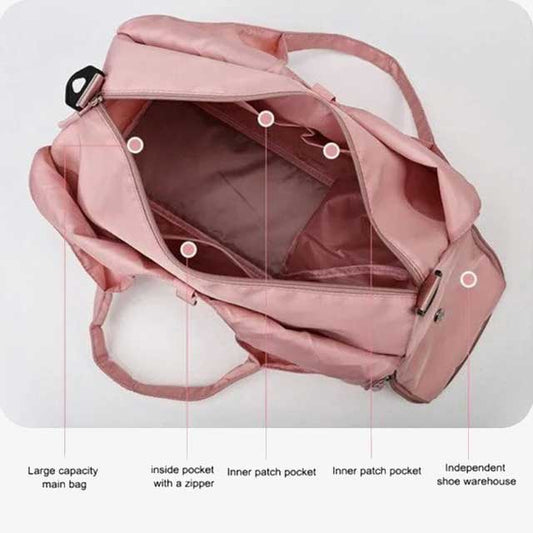 Women Gym Bag with Shoe Compartment – Stylish, Spacious Workout Tote for Gym, Sports & Travel