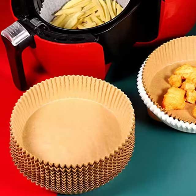 Air Fryer Parchment Paper - 50 Sheets (20x4.5cm) for Easy Cooking & Clean-Up, Non-Stick & Heat Resistant