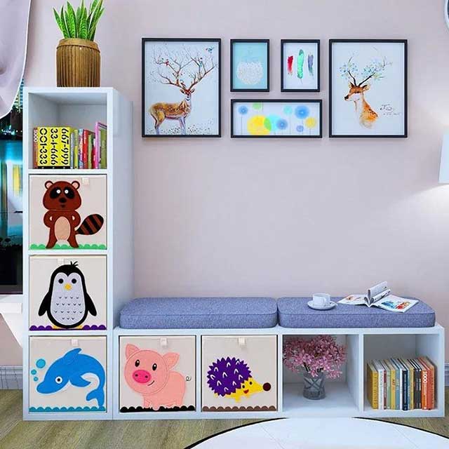 Animals Folding Kid Storage Box & Toys Organizer – Cute, Collapsible Storage Solution for Toys, Clothes & More