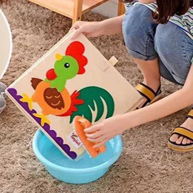 Animals Folding Kid Storage Box & Toys Organizer – Cute, Collapsible Storage Solution for Toys, Clothes & More