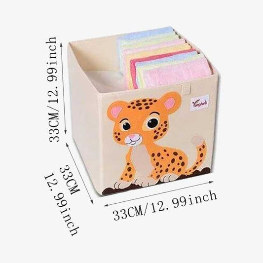Animals Folding Kid Storage Box & Toys Organizer – Cute, Collapsible Storage Solution for Toys, Clothes & More