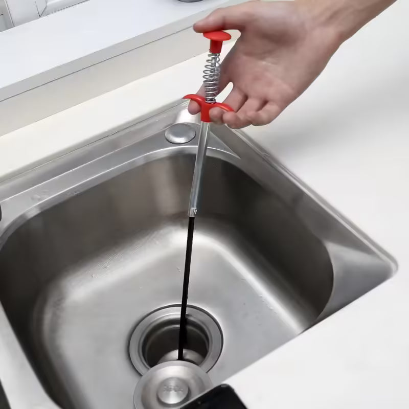 Sewer Pipe Clog Spring Pipe Dredging Claw Kitchen & Bathroom Drain Cleaning Tool for Food Scrap Removal & Clog Prevention