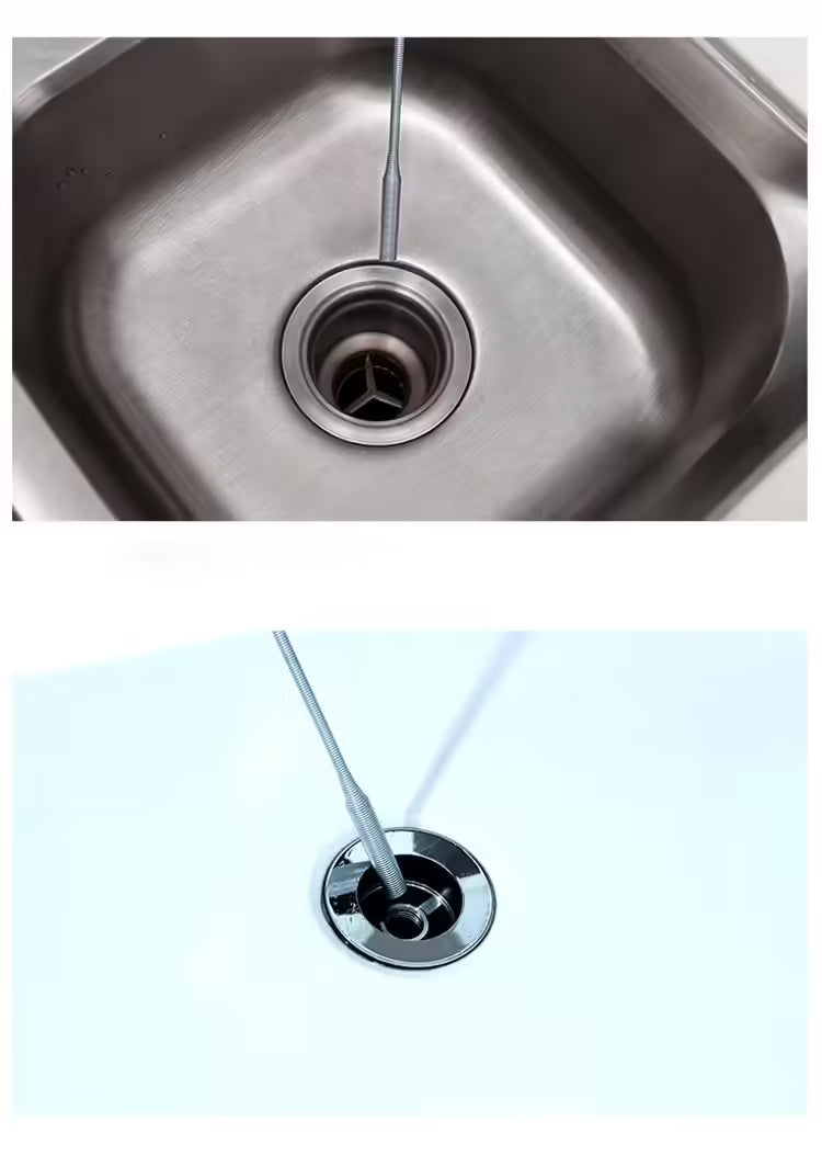 Sewer Pipe Clog Spring Pipe Dredging Claw Kitchen & Bathroom Drain Cleaning Tool for Food Scrap Removal & Clog Prevention