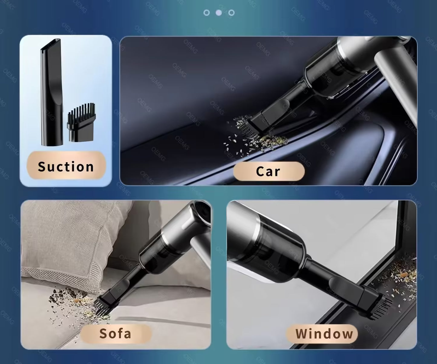 Powerful 5500PA Car Vacuum Cleaner - Wireless & Portable Home Appliance Mini Vacuum for Deep Cleaning