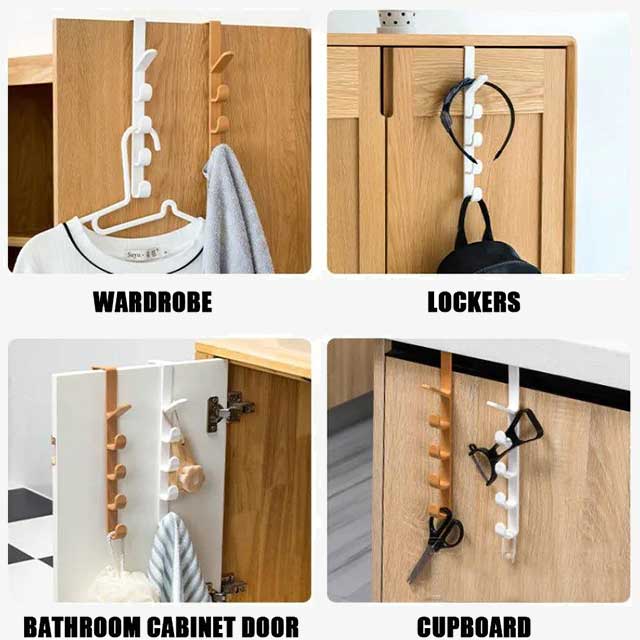Door Plastic Home Storage Organization Hooks – Space-Saving Wall Hooks for Home & Office