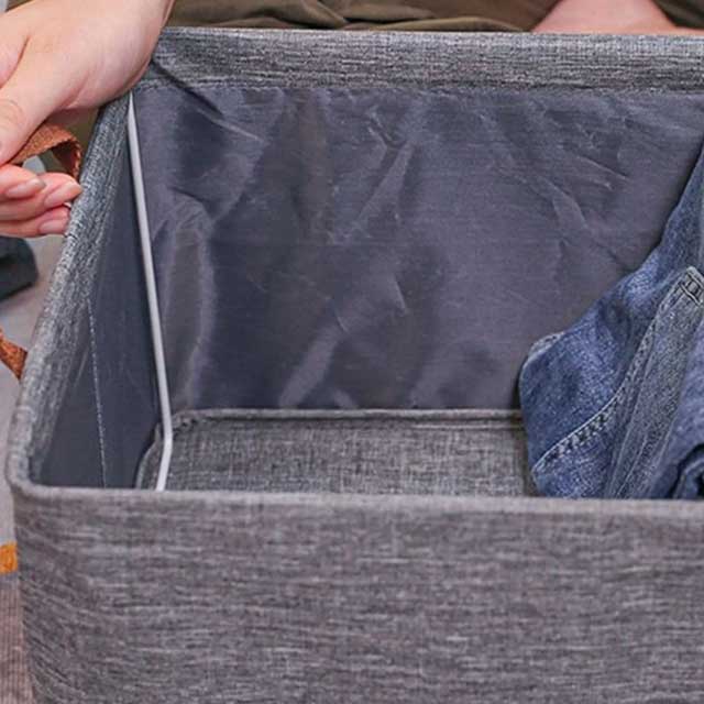 Grey Foldable Storage Bag with Handle – Durable, Space-Saving Organizing Solution for Home & Closet