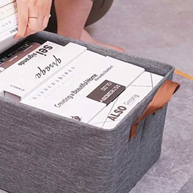 Grey Foldable Storage Bag with Handle – Durable, Space-Saving Organizing Solution for Home & Closet