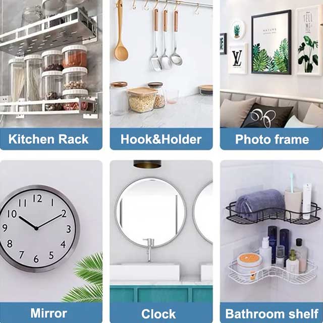 Heavy-Duty Screw Transparent Wall Hook Hanger for Home & Office Organization