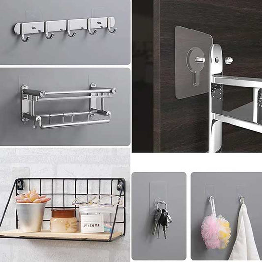 Heavy-Duty Screw Transparent Wall Hook Hanger for Home & Office Organization
