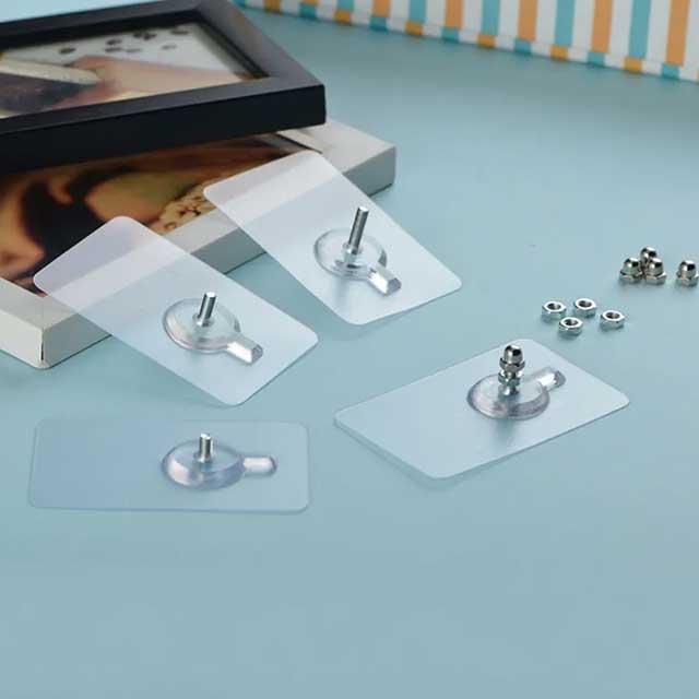 Heavy-Duty Screw Transparent Wall Hook Hanger for Home & Office Organization