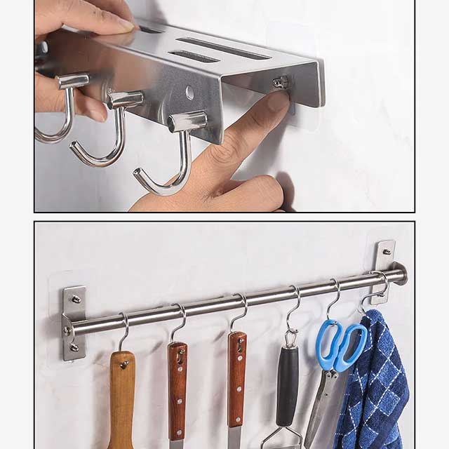 Heavy-Duty Screw Transparent Wall Hook Hanger for Home & Office Organization