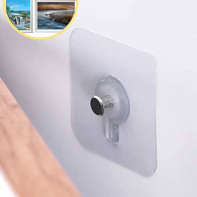 Heavy-Duty Screw Transparent Wall Hook Hanger for Home & Office Organization