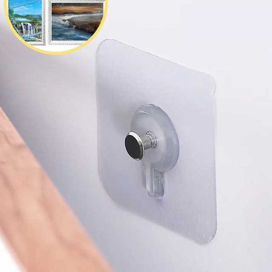 Heavy-Duty Screw Transparent Wall Hook Hanger for Home & Office Organization